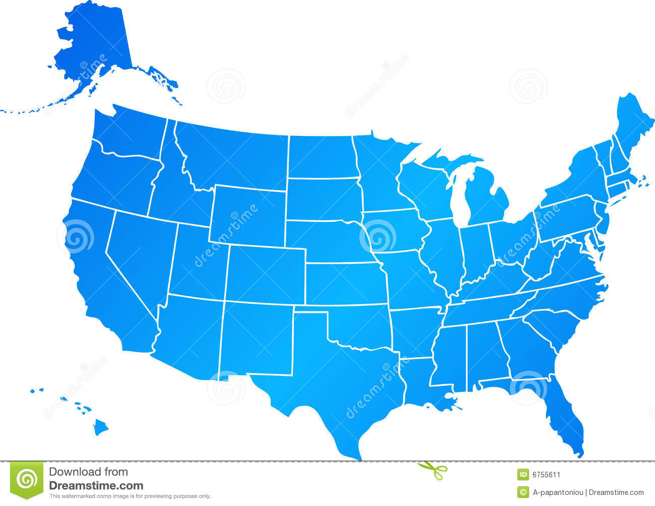 Us Map Vector Vector Clip Art Map Of United