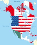Usa Canada Map Time Zone  Royalty Free Stock Photography   Image