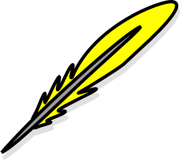 Yellow Feather Clip Art At Clker Com   Vector Clip Art Online Royalty