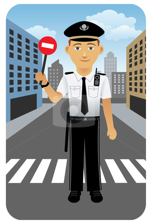 1950 Traffic Cop Clipart