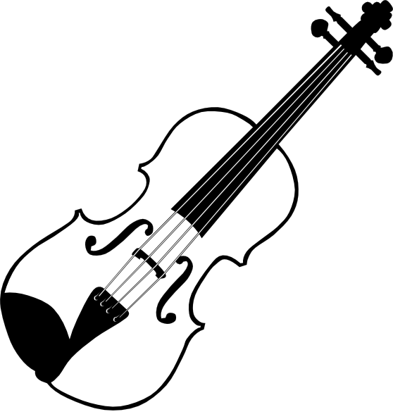 Black White Violin Clip Art At Clker Com   Vector Clip Art Online