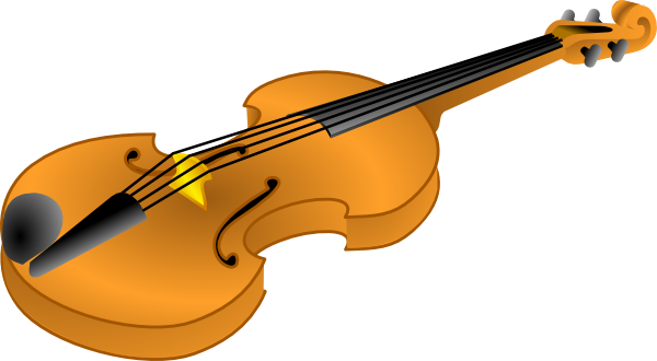 Brown Violin Clip Art