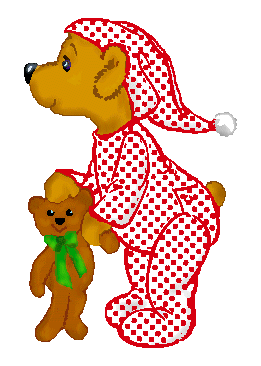 Christmas Clip Art   Teddy Bear In Pajamas