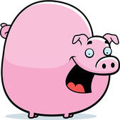 Clip Art Of Fat Pig K3969319   Search Clipart Illustration Posters
