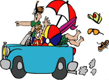 Convertible Automobile Vacation Weekend Clipart  The Gang Loads The