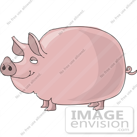 Fat Pig Clipart    12500 By Djart   Royalty Free Stock Cliparts