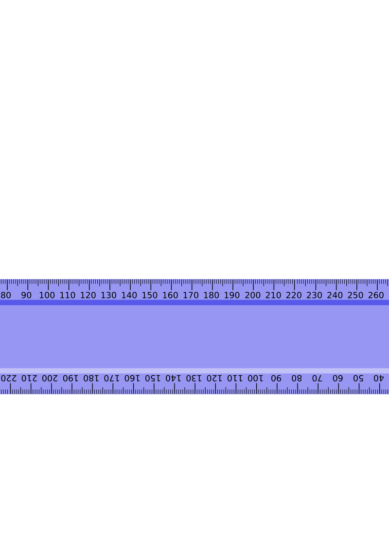 Blue Metric Ruler