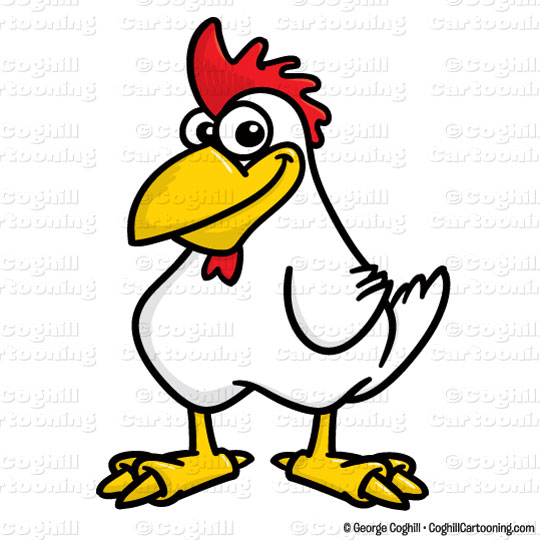 Cartoon Chicken Clipart Graphic   Royalty Free Vector Clip Art Stock