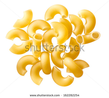 Elbow Macaroni Clipart Black And White Pasta Isolated On White