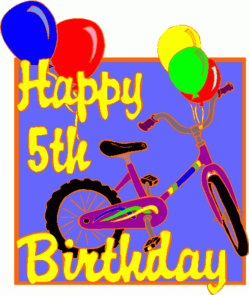 Happy 5th Birthday 5 Clipart   Happy 5th Birthday 5 Clip Art