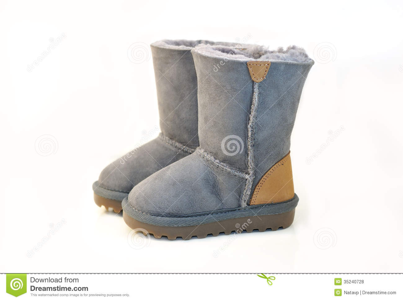 Kids Winter Boots Clipart Kids Warm Winter Gray Boots