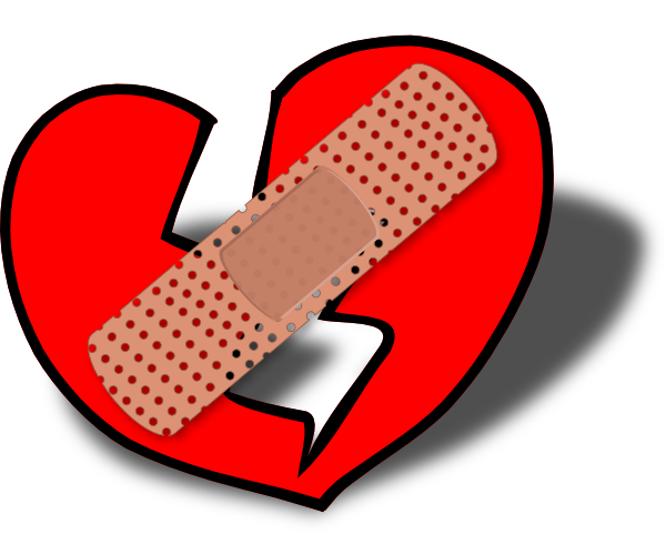 Patched Broken Heart Clip Art At Clker Com   Vector Clip Art Online