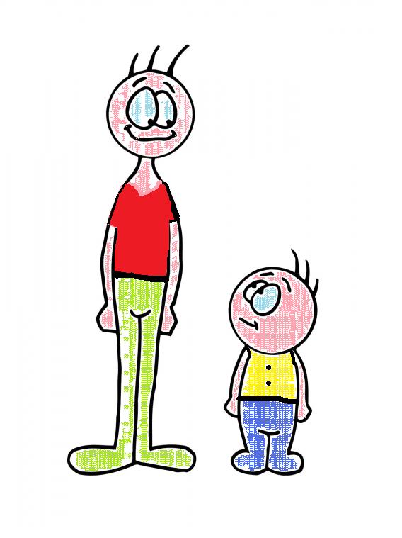 People With Short Person Tall Clipart