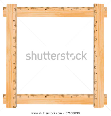 Ruler Border Clip Art A Wooden Rulers Making A Border On It Isolated    