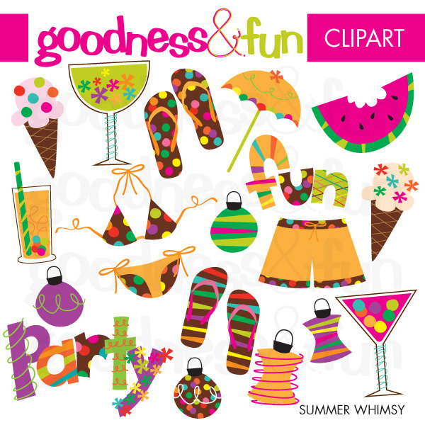 Summer Party Clip Art Free Summer Whimsy Party Clipart