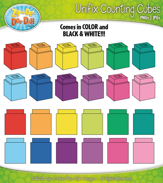 Unifix Counting Cubes Clipart   Over 25 Graphics