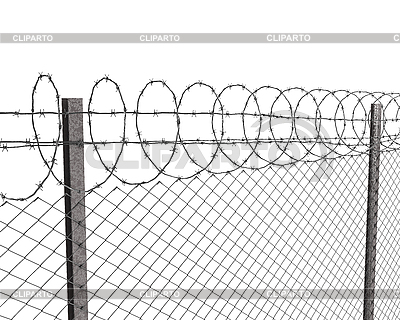 Barbed Wire Fence Clipart