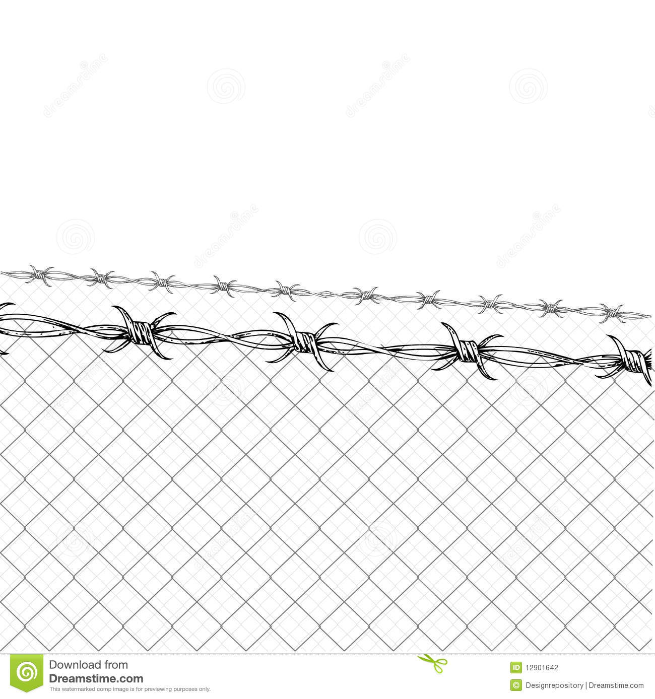 Barbed Wire Fence Stock Photography   Image  12901642