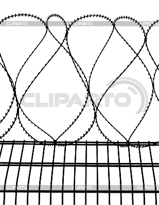 Barbed Wire Fence   Stock Vector Graphics   Cliparto