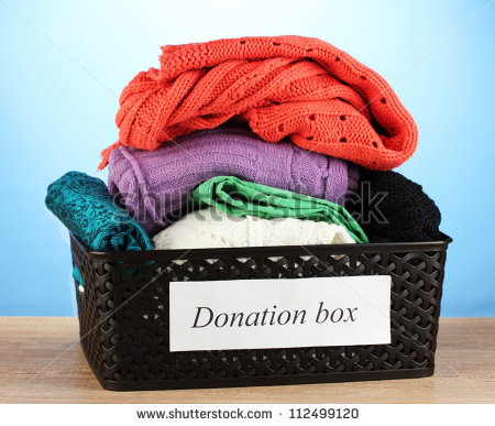 Clothing Donations Clipart Donation Box With Clothing On