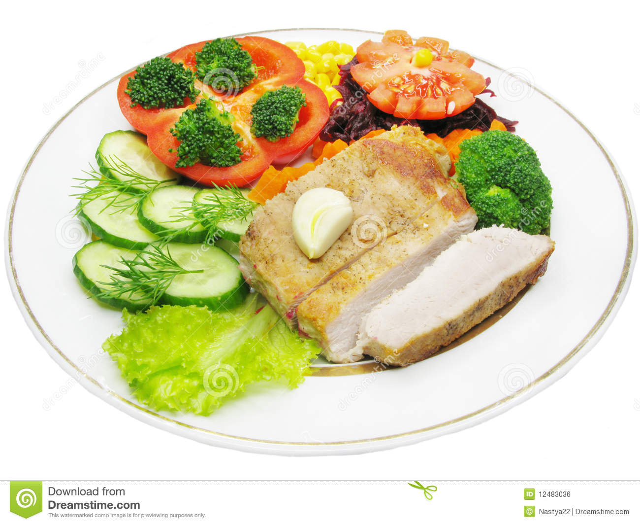 Cooked Meat With Vegetables Royalty Free Stock Image   Image  12483036