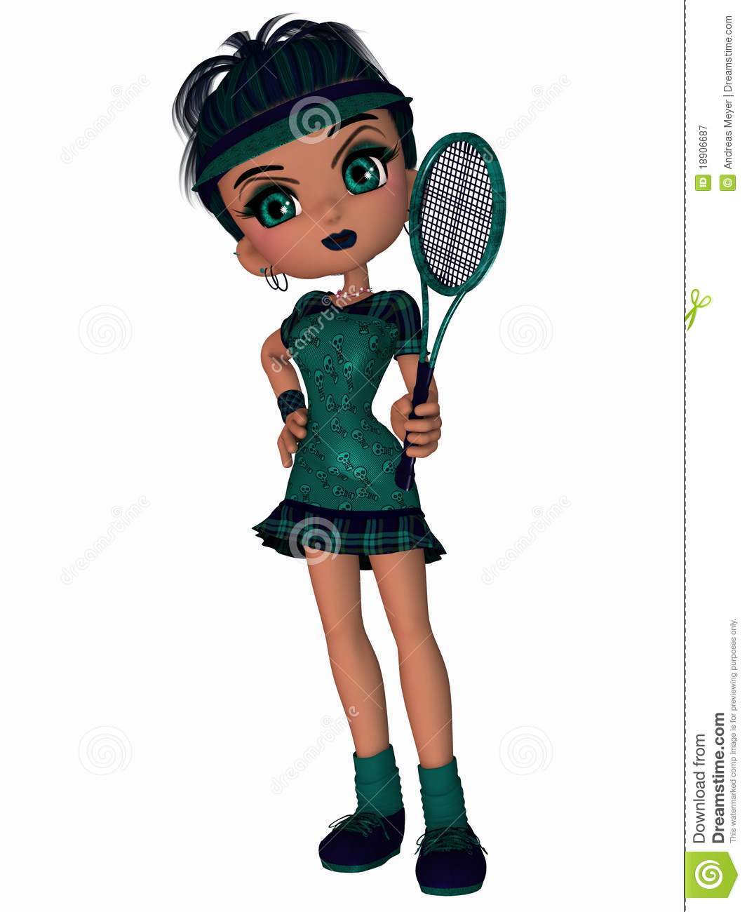 Cute Tennis Player Royalty Free Stock Photography   Image  18906687