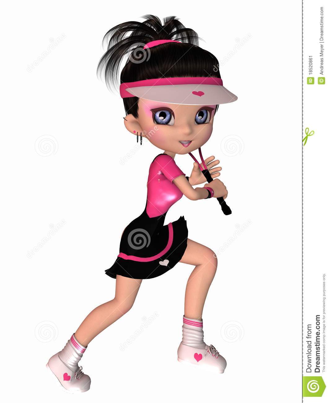 Cute Tennis Player Stock Image   Image  18520861