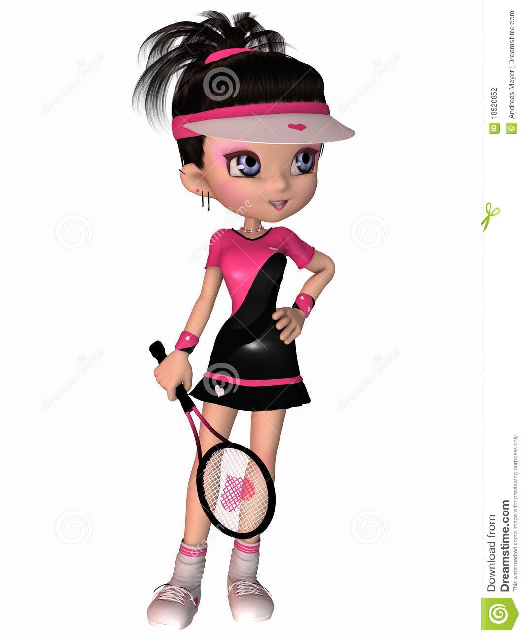 Cute Tennis Player Stock Photography   Image  18520852