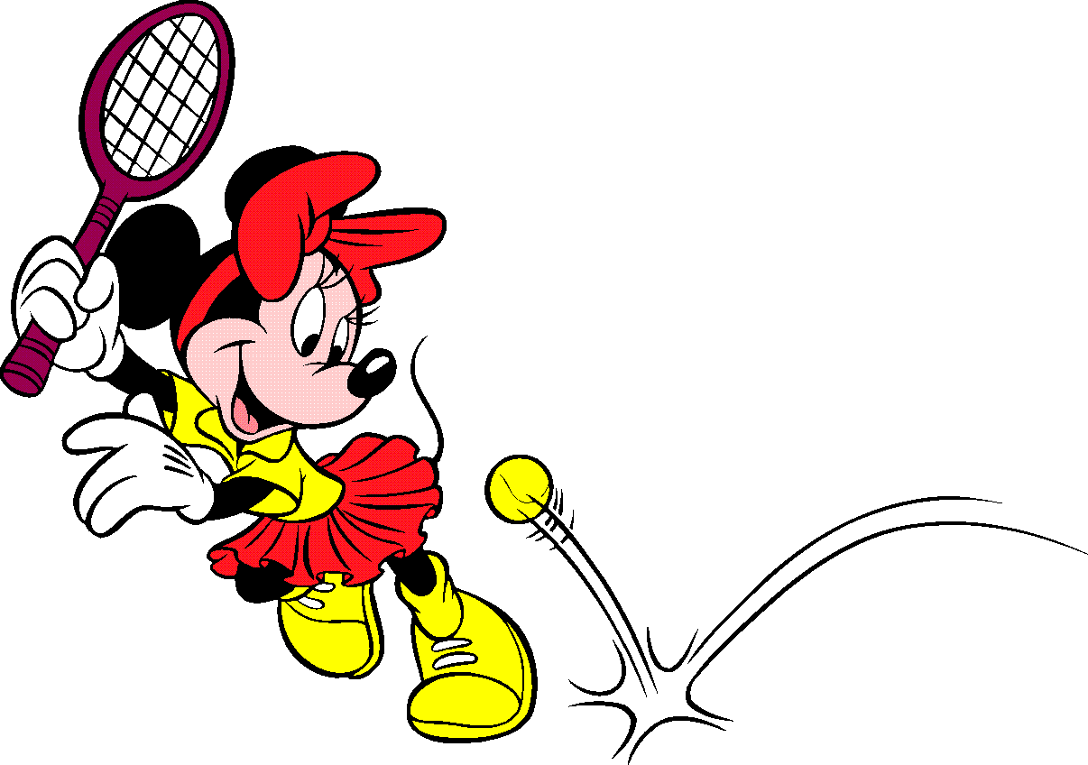 Free Tennis Clipart  Cute Minnie Mouse Disney Cartoon Character Tennis