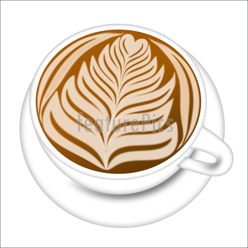 Illustration Of Cup Of Latte Espresso Drink Illustration  Illustration