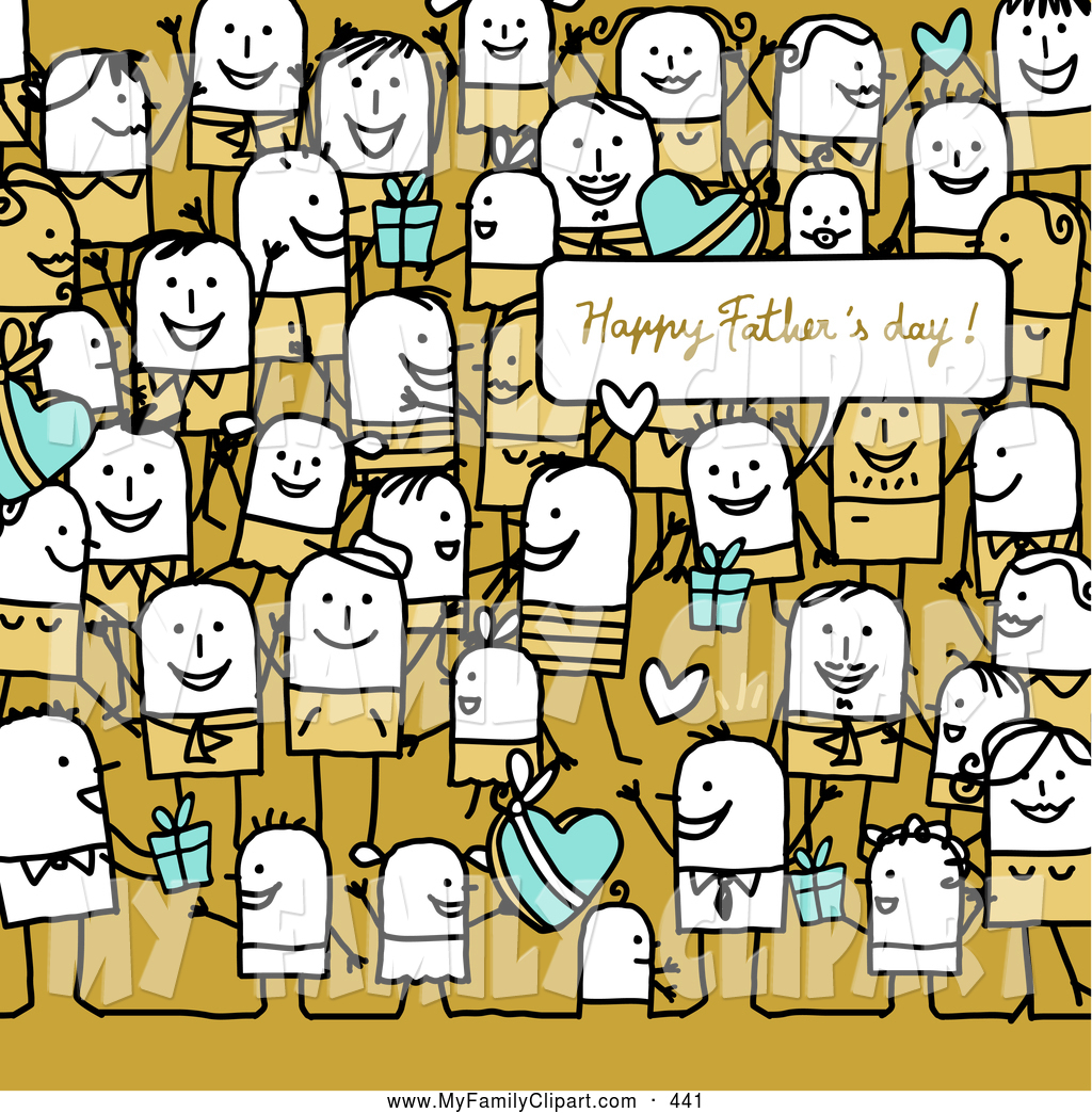 Larger Preview  Clip Art Of A Crowd Of Stick People At A Crowded    