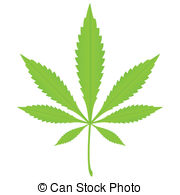 Marijuana Leaf   Green Marijuana Leaf On A White Background   