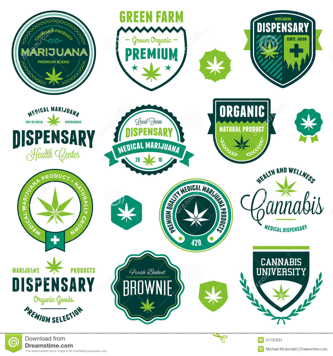 Marijuana Product Labels Stock Vector   Image  41137631