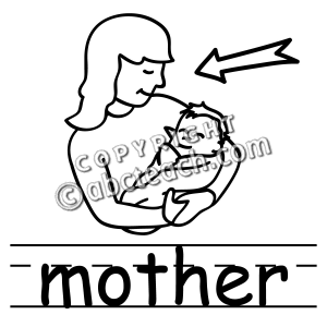 Mother Clipart Black White   Clipart Panda   Free Clipart Images