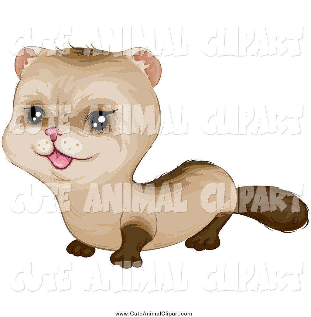     Preview  Vector Clip Art Of A Cute Baby Ferret By Bnp Design Studio