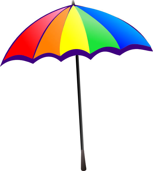 Rainbow Umbrella Clip Art At Clker Com   Vector Clip Art Online