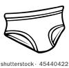 Underwear Cartoon Vector Gray Scale Illustration Underwear