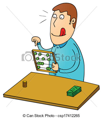 Art Vector Of Counting Profit With Abacus Csp17412265   Search Clipart