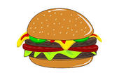 Bacon Cheeseburger Clip Art Cheese Burger With Lettuce And
