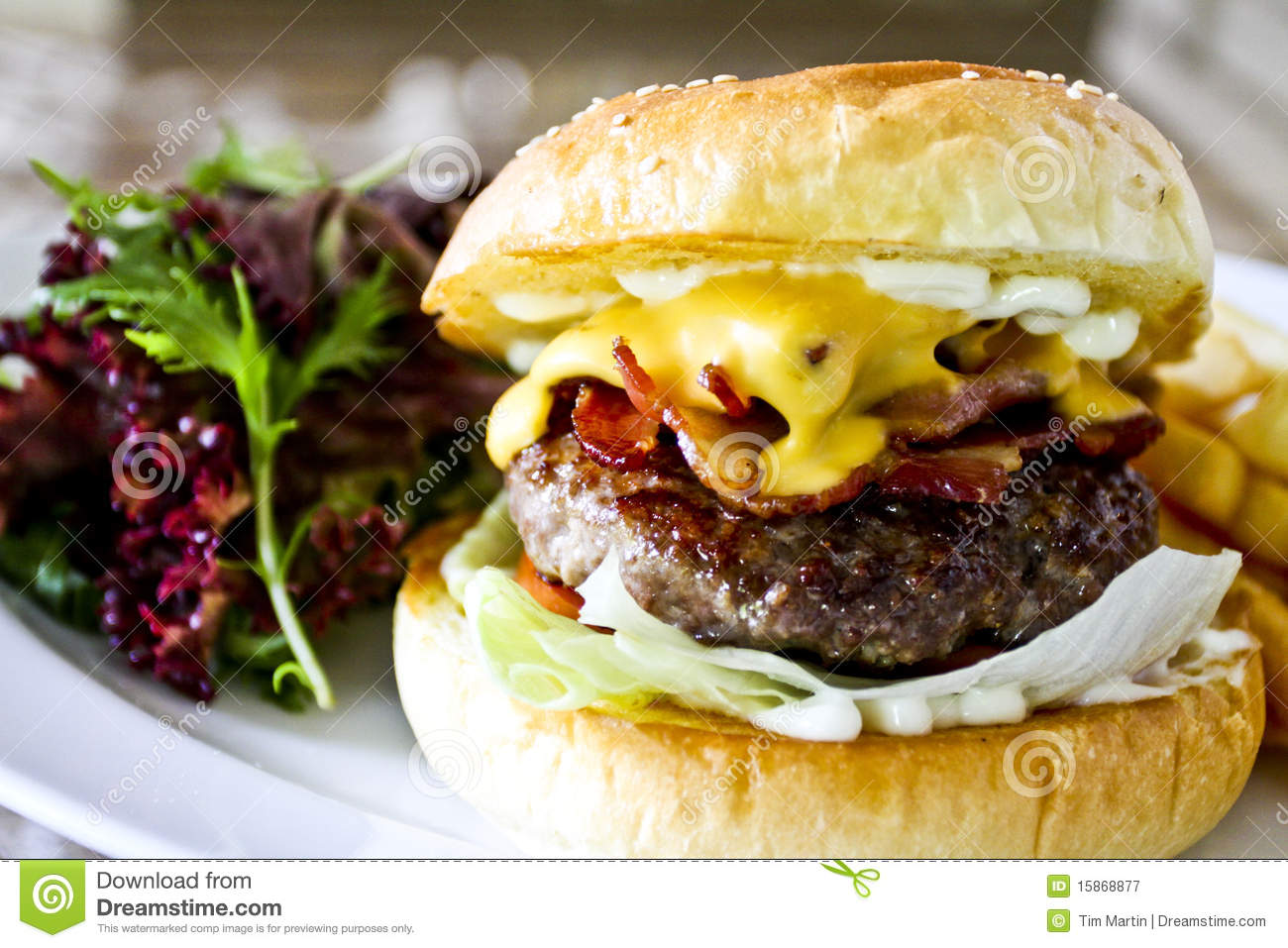 Bacon Cheeseburger Royalty Free Stock Photography   Image  15868877