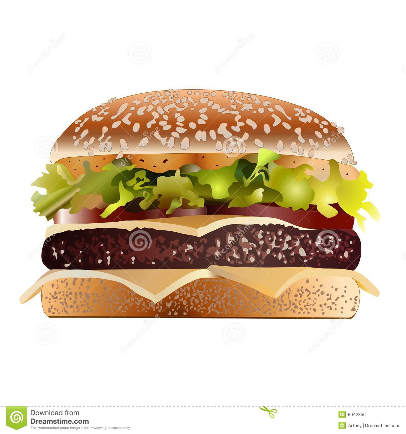 Bacon Cheeseburger Stock Photo   Image  6042850