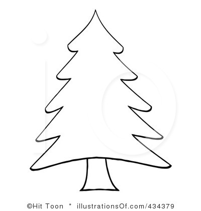 Christmas Tree Clipart Black And White   Quotes