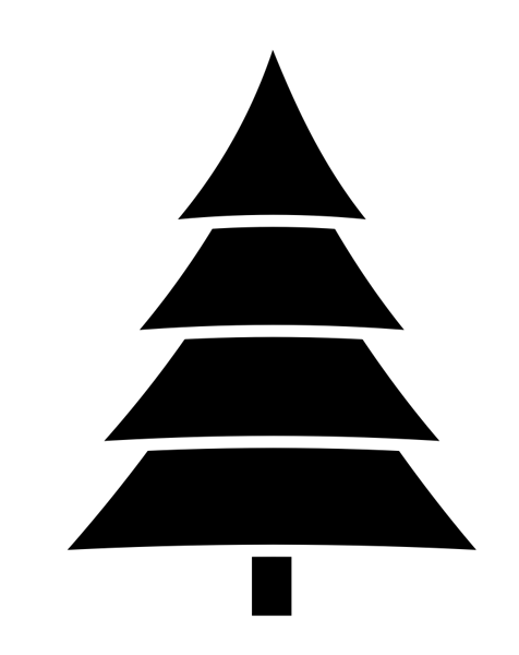 Christmas Tree Clipart Black And White   Quotes Lol Rofl Com