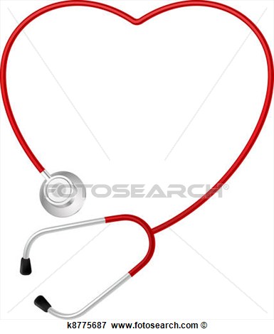 Clip Art   Stethoscope Heart Symbol  Fotosearch   Search Clipart