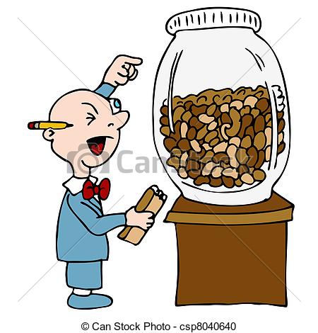 Clipart Of Bean Counting Accountant   An Image Of A Bean Counting