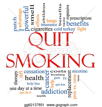 Clipart   Quit Smoking Word Cloud Concept With Great Terms Such As    