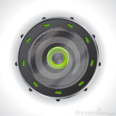 Cool Speaker Design With Green Leds Stock Vector   Image  51400187