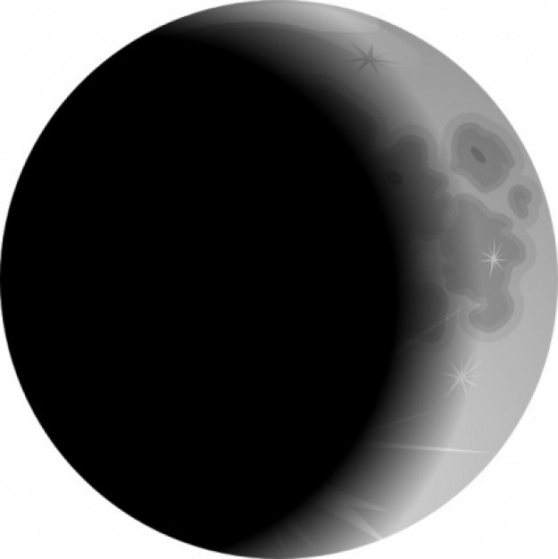 First Quarter Moon Clip Art Vector   Free Download