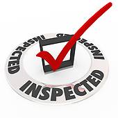 Inspected Check Mark Box Home Inspection Evaluation   Stock    