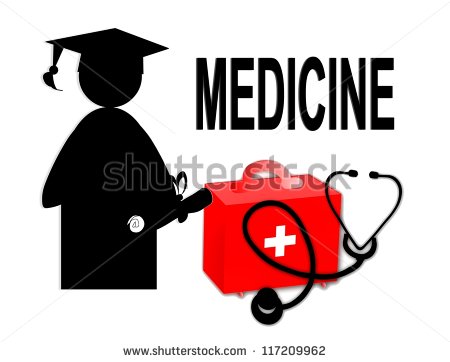 Medical Doctor Md   School Graduate   Stethoscope And First Aid Kit
